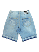 Mixed Emotions 'ME' Rhinestone Denim Shorts