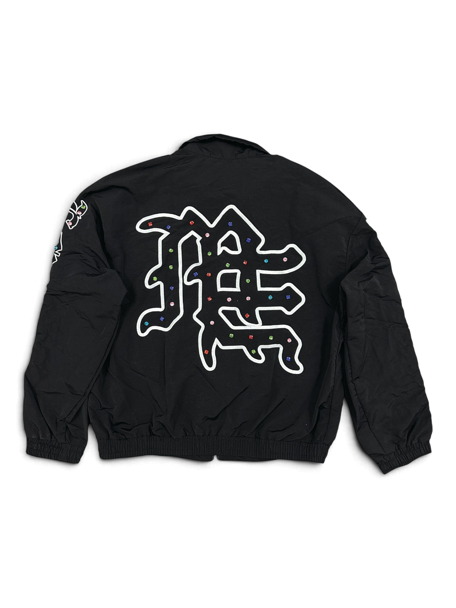Mixed Emotions "ME" Rhinestone Nylon Jacket