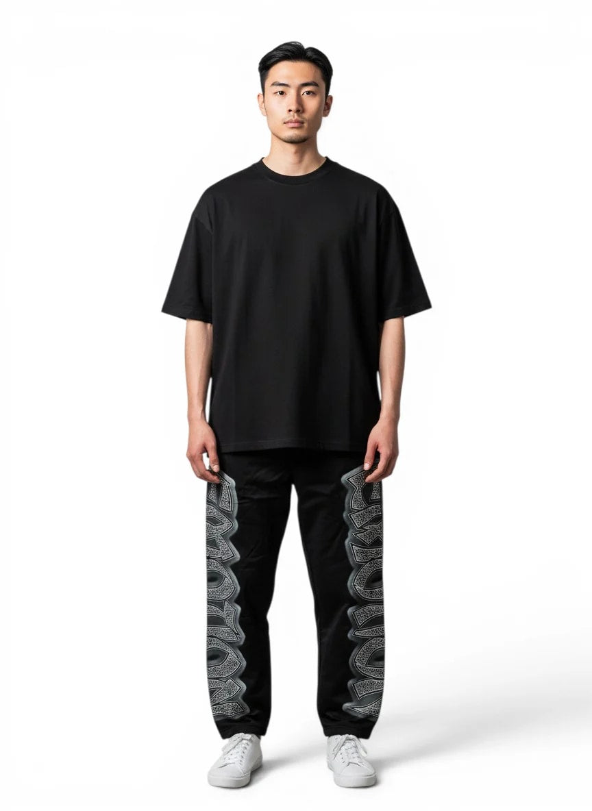 Mixed Emotions Midnight Rhinestone Sweatpants