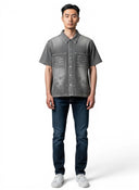 Mixed Emotions ´Paisley´ Denim Grey Shirt