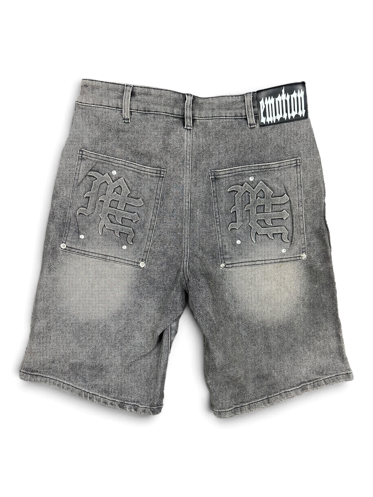 Mixed Emotions 'Paisley' Denim Grey Shorts