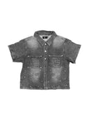 Mixed Emotions Paisley Denim Shirt Black one-kickz