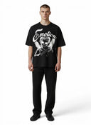 Mixed Emotions Pearl Cropped Tee Black one-kickz