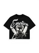 Mixed Emotions Pearl Cropped Tee Black one-kickz