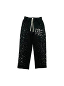 Mixed Emotions Pearl Flare Sweatpants Black one-kickz