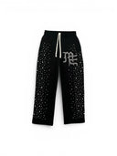 Mixed Emotions Pearl Flare Sweatpants Black one-kickz