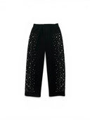Mixed Emotions Pearl Flare Sweatpants Black one-kickz