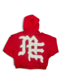 Mixed Emotions Red 'End' Rhinestone hoodie