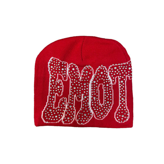 Mixed Emotions Red 'Rhinestone' Beanie