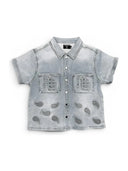Mixed emotions Paisley Denim Blue Shirt one-kickz