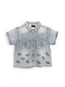 Mixed emotions Paisley Denim Blue Shirt