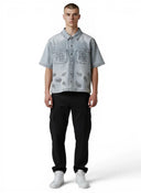 Mixed emotions Paisley Denim Blue Shirt one-kickz