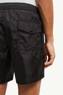 Moncler Black Logo Patch Swim Shorts