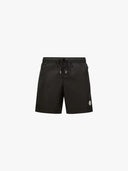 Moncler Black Logo Patch Swim Shorts