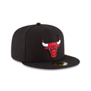 New Era Chicago Bulls Team Color Black 59FIFTY Fitted Hat