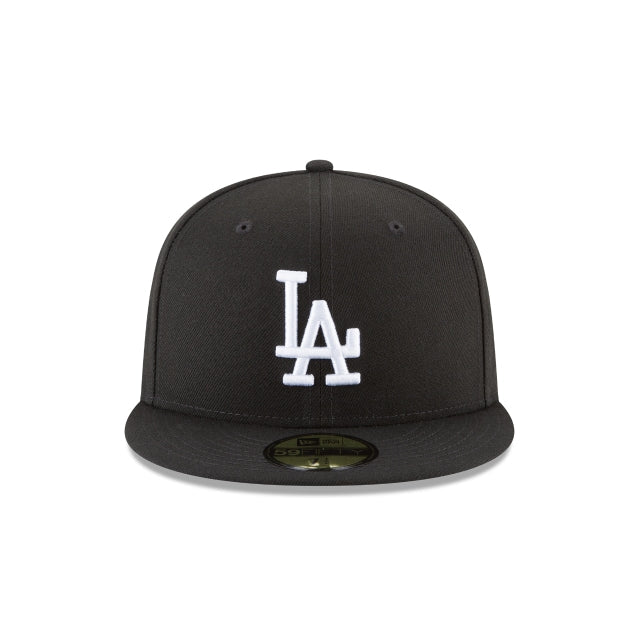 New Era Los Angeles Dodgers Black and White Basic 59FIFTY Fitted Hat