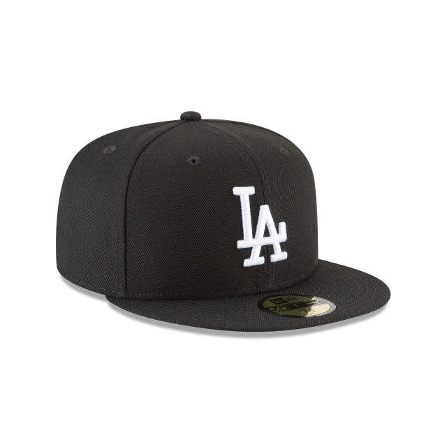 New Era Los Angeles Dodgers Black and White Basic 59FIFTY Fitted Hat
