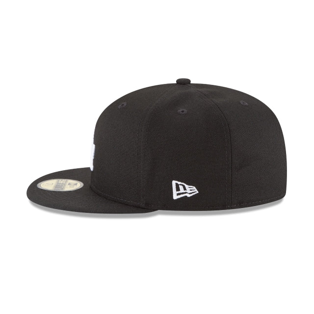 New Era Los Angeles Dodgers Black and White Basic 59FIFTY Fitted Hat