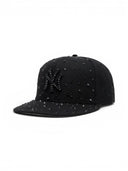 New Era New York NY Black on Black Crystalized Cap