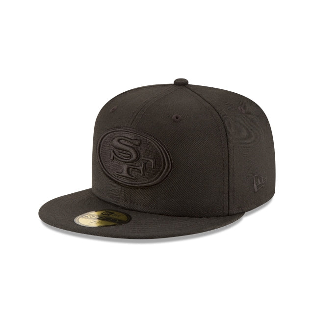 New Era San Francisco 49ers Black On Black 59FIFTY Fitted Hat