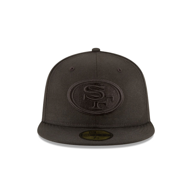 New Era San Francisco 49ers Black On Black 59FIFTY Fitted Hat