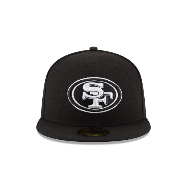 New Era San Francisco 49ers Black & White 59FIFTY Fitted Hat