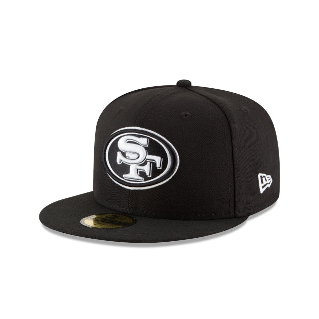 New Era San Francisco 49ers Black & White 59FIFTY Fitted Hat