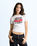 Nude Project Amor De Verano Studios Baby Tee White