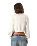 Nude Project Crewneck Lacy Cropped White one-kickz