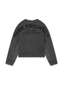 Nude Project Perfect Cropped Knit Sweater Ash one-kickz