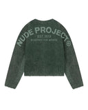 Nude Project Perfect Cropped Knit Sweater Dark Green one-kickz
