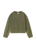 Nude Project Perfect Cropped Knit Sweater Green one-kickz