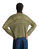 Nude Project Perfect Cropped Knit Sweater Green one-kickz