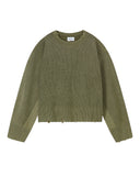 Nude Project Perfect Cropped Knit Sweater Green one-kickz