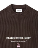 Nude Project Wavy Knit Sweater Brown