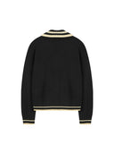 Nude Project Ying-Yang Quarter Zip-Knit Black