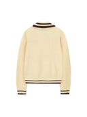 Nude Project Ying-Yang Quarter Zip-Knit off-white