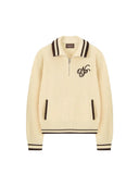 Nude Project Ying-Yang Quarter Zip-Knit off-white