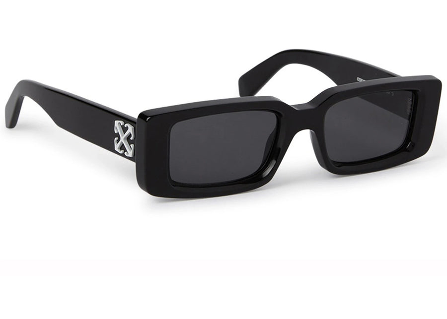 OFF-WHITE Arthur Rectangle Sunglasses Black/Dark Grey