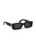 OFF-WHITE Arthur Rectangle Sunglasses Black/Dark Grey one-kickz