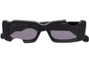OFF-WHITE Cady Cut-Out Rectangular Frame Sunglasses Black/White/Grey (SS22) (OERI006C99PLA0011007)