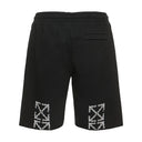 OFF-WHITE Chain Arrow Sweatshorts Black/White