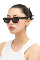 OFF-WHITE Cincinnati Square Sunglasses Black/Dark Grey (OERI110S24PLA0011007-FR)