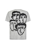 OFF-WHITE Faces Slim Fit Tee Grey one-kickz