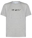 OFF-WHITE Faces Slim Fit Tee Grey one-kickz