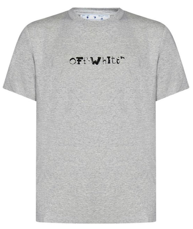 OFF-WHITE Faces Slim Fit Tee Grey