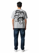 OFF-WHITE Faces Slim Fit Tee Grey one-kickz