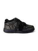 OFF-WHITE Out Of Office OOO Low Tops Strass Crystal Embellished Black