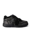 OFF-WHITE Out Of Office OOO Low Tops Strass Crystal Embellished Black one-kickz
