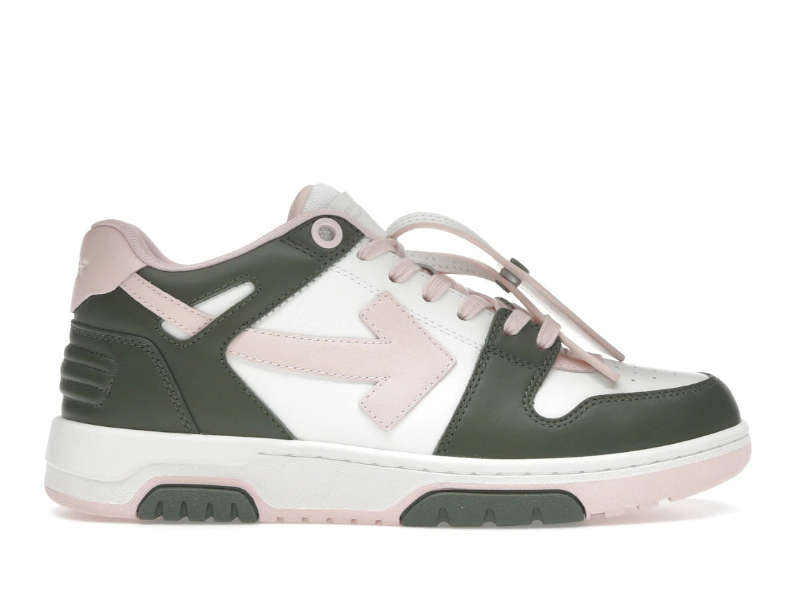 OFF-WHITE Out Of Office OOO Low Tops White Green Pink (Women's)